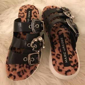 Marc Jacobs Emerson faux fur sport sandal
